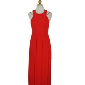 Dance & Marvel Red/Coral Double Slit Dress
